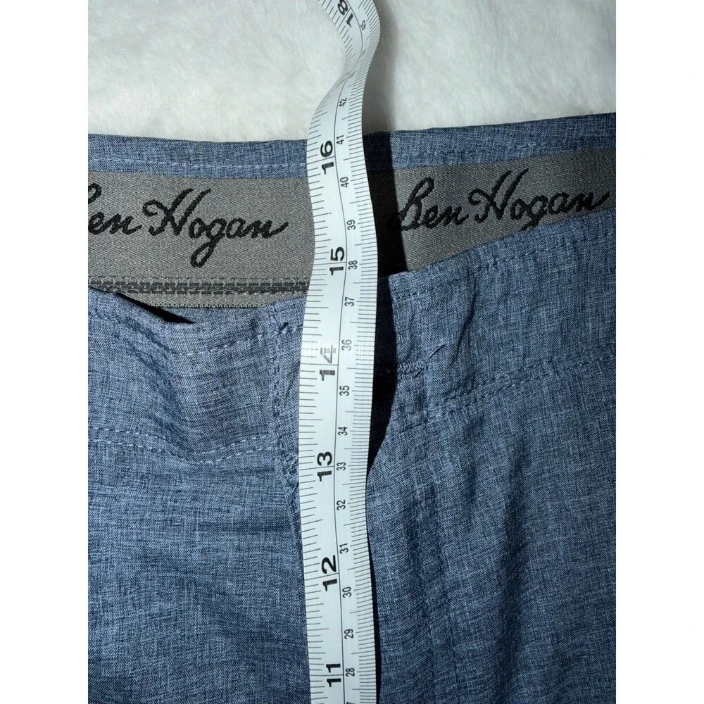 Ben Hogan Golf Shorts Mens‎ 44 Blue Heather Performance Active Flex Waist WT4414